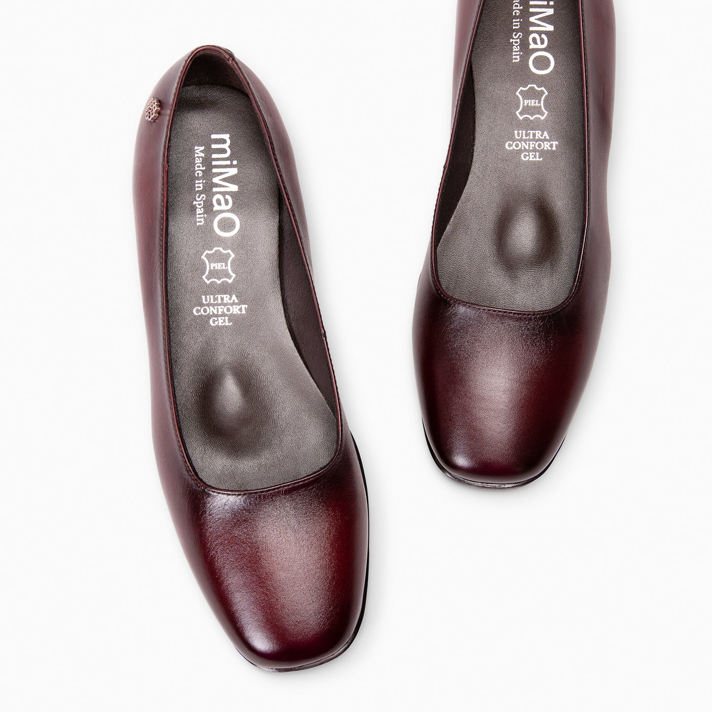 URBAN WIN – Zapato urban de punta cuadrada BURDEOS