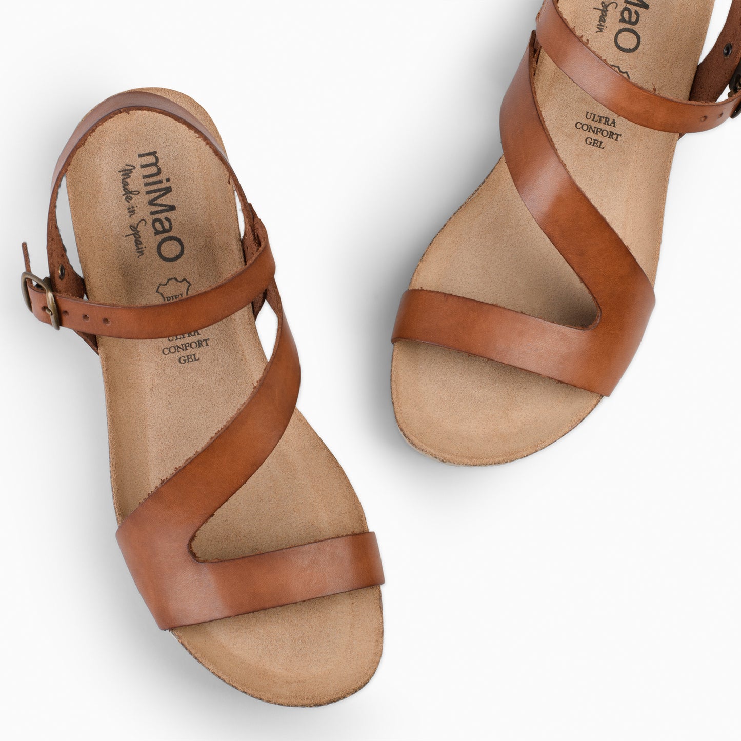 LIS – Sandalias BIO de piel de vaquetilla CUERO