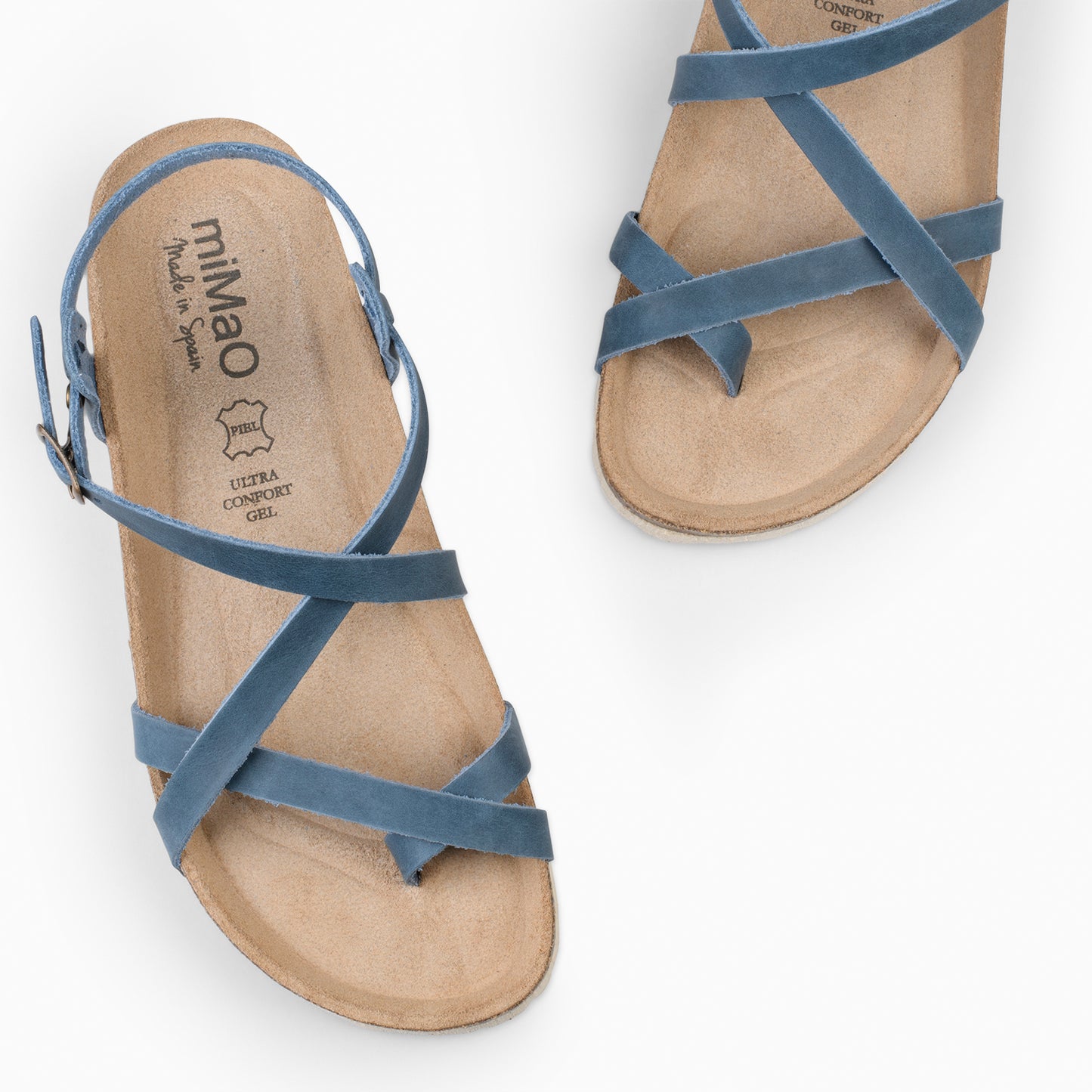 BOHEMIAN – Sandalias BIO con pulsera de dedo AZUL