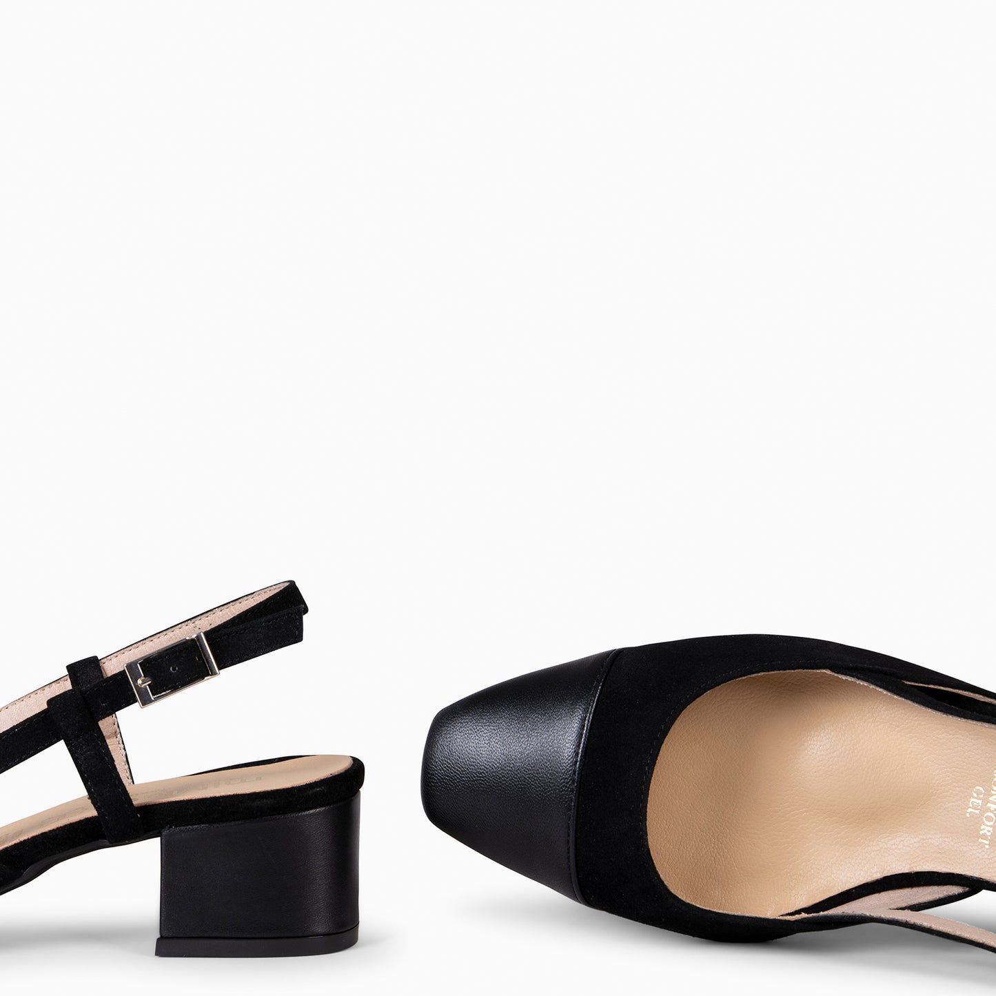 AUDREY - Zapatos destalonados con puntera NEGRO