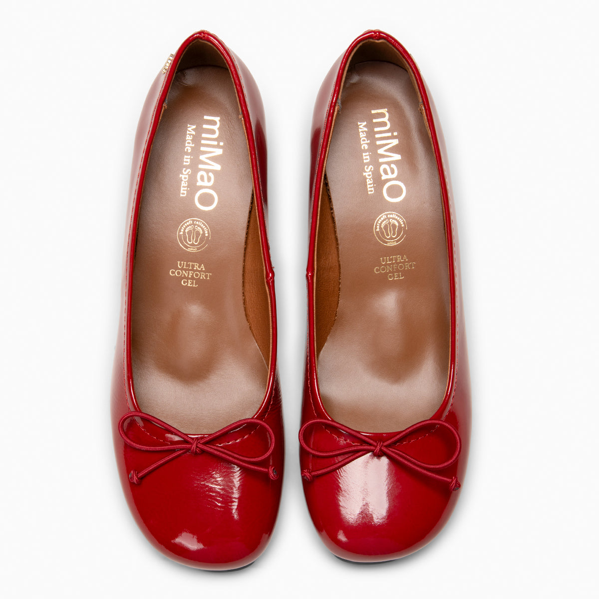 SILVANA - Bailarina Baresoft con tacón ROJO