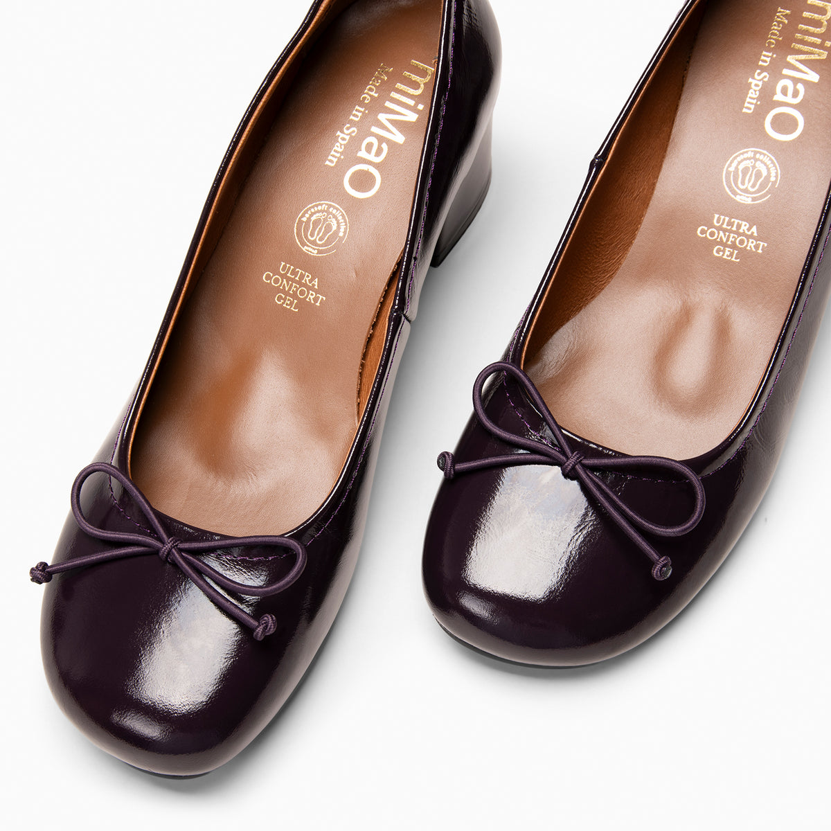 SILVANA - Bailarina Baresoft con tacón MORADO