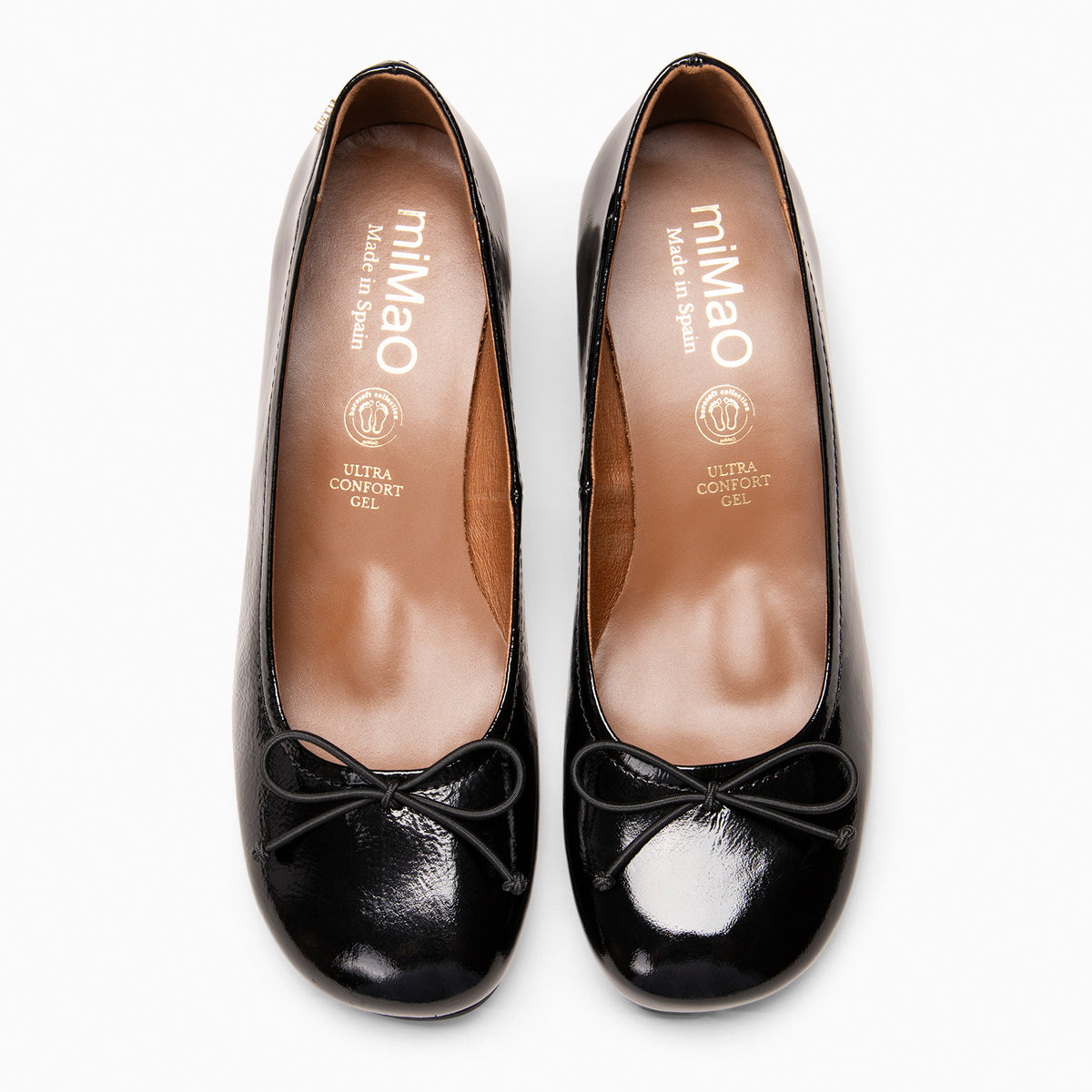 SILVANA - Bailarina Baresoft con tacón NEGRO