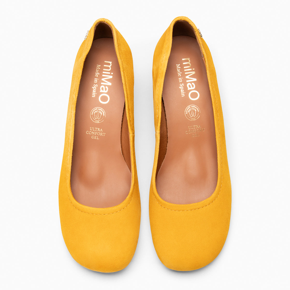 URBAN BARESOFT - Zapatos de salón de tacón ancho  MOSTAZA
