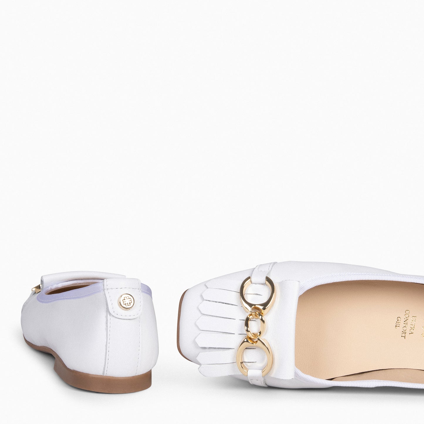 ZOY - Manoletina con puntera cuadrada BLANCO