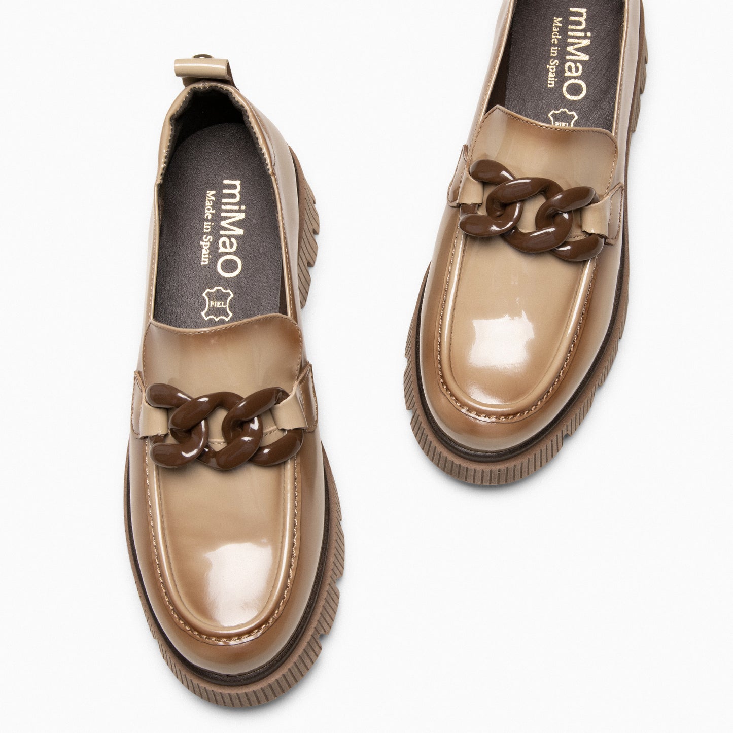 LOLA -Mocassins semelle track BEIGE