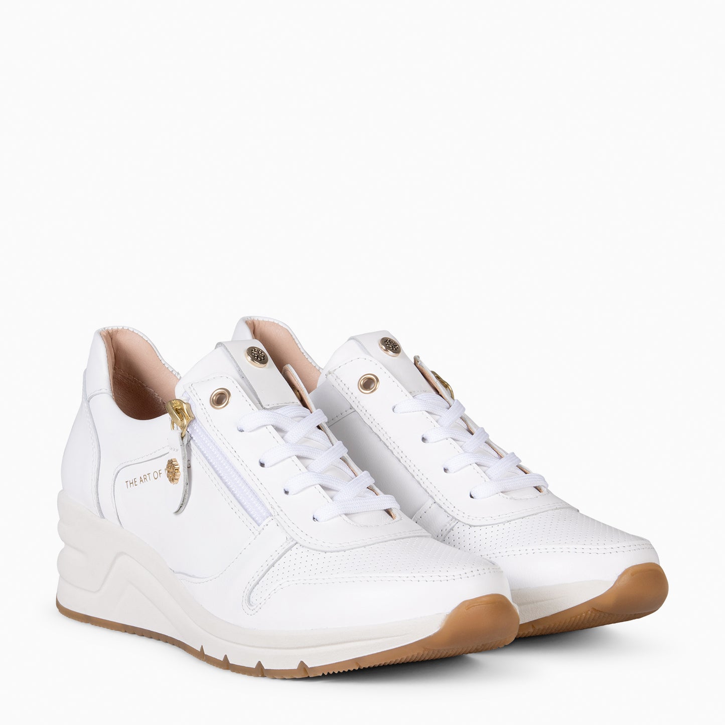 NIMES – Zapatillas deportivas con adorno cremallera BLANCO