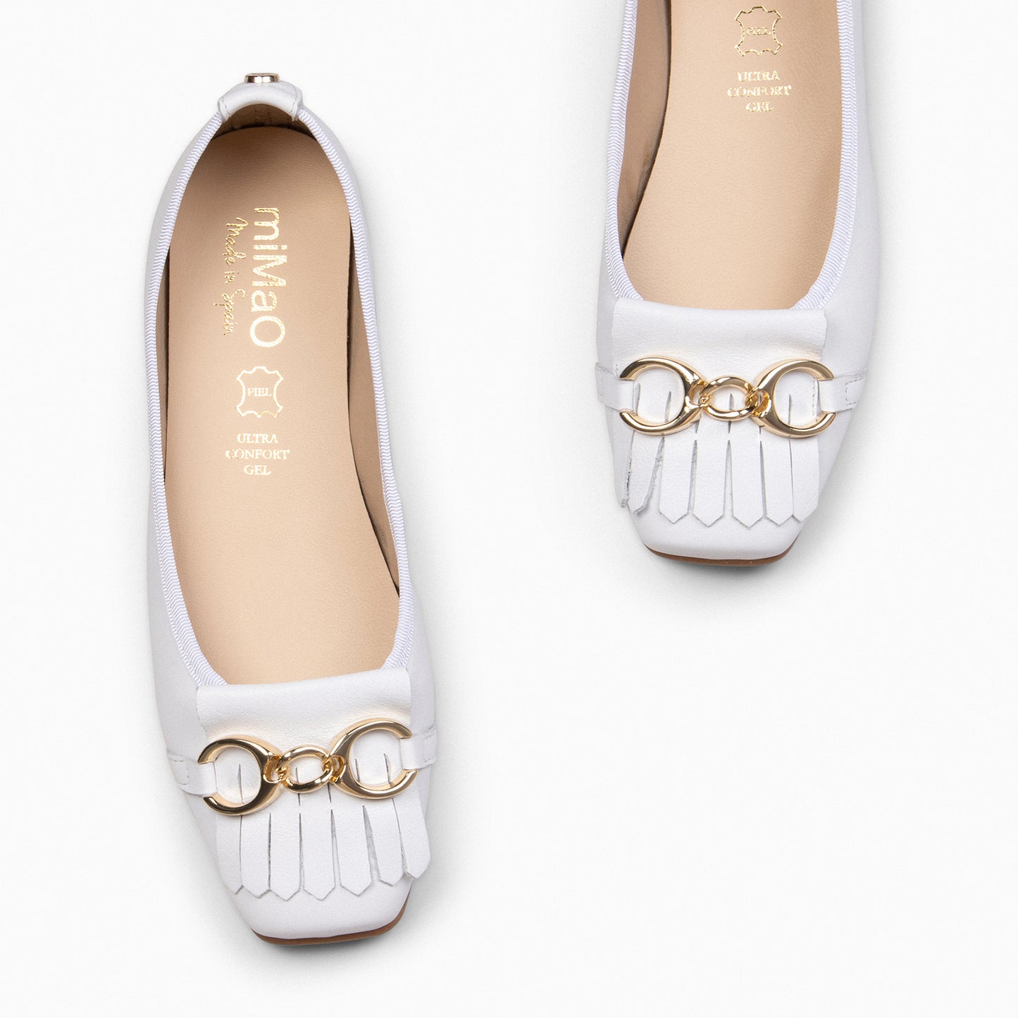 ZOY - Manoletina con puntera cuadrada BLANCO