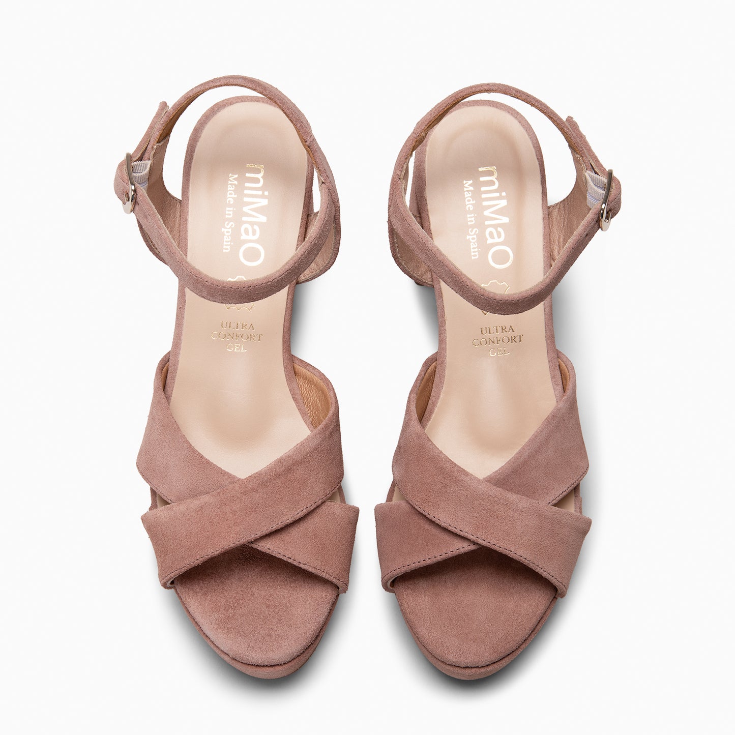 CERDEÑA - Sandalias de tacón ancho y plataforma NUDE