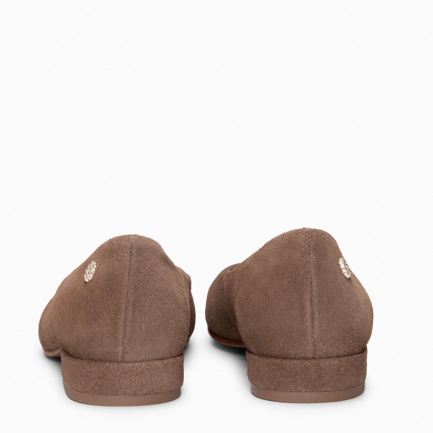 CHLOE - Bailarinas de ante con puntera redonda TAUPE