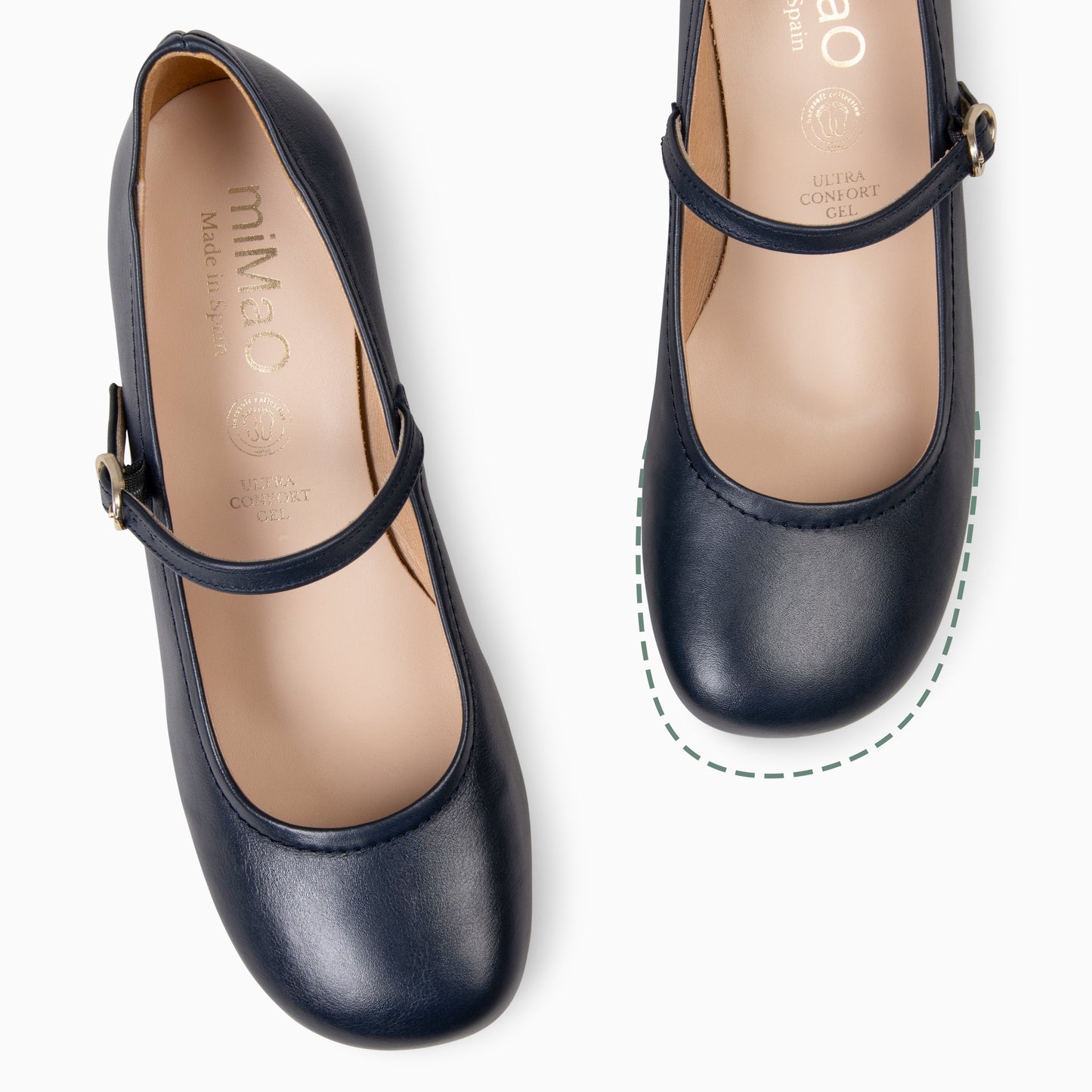 ROSALIA - Merceditas de tacón ancho de Piel AZUL