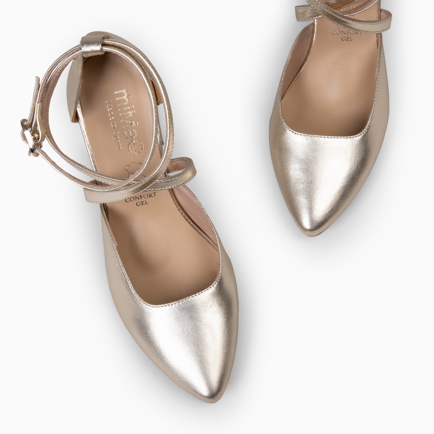 ARIEL - Zapato de tacón ancho PLATINO