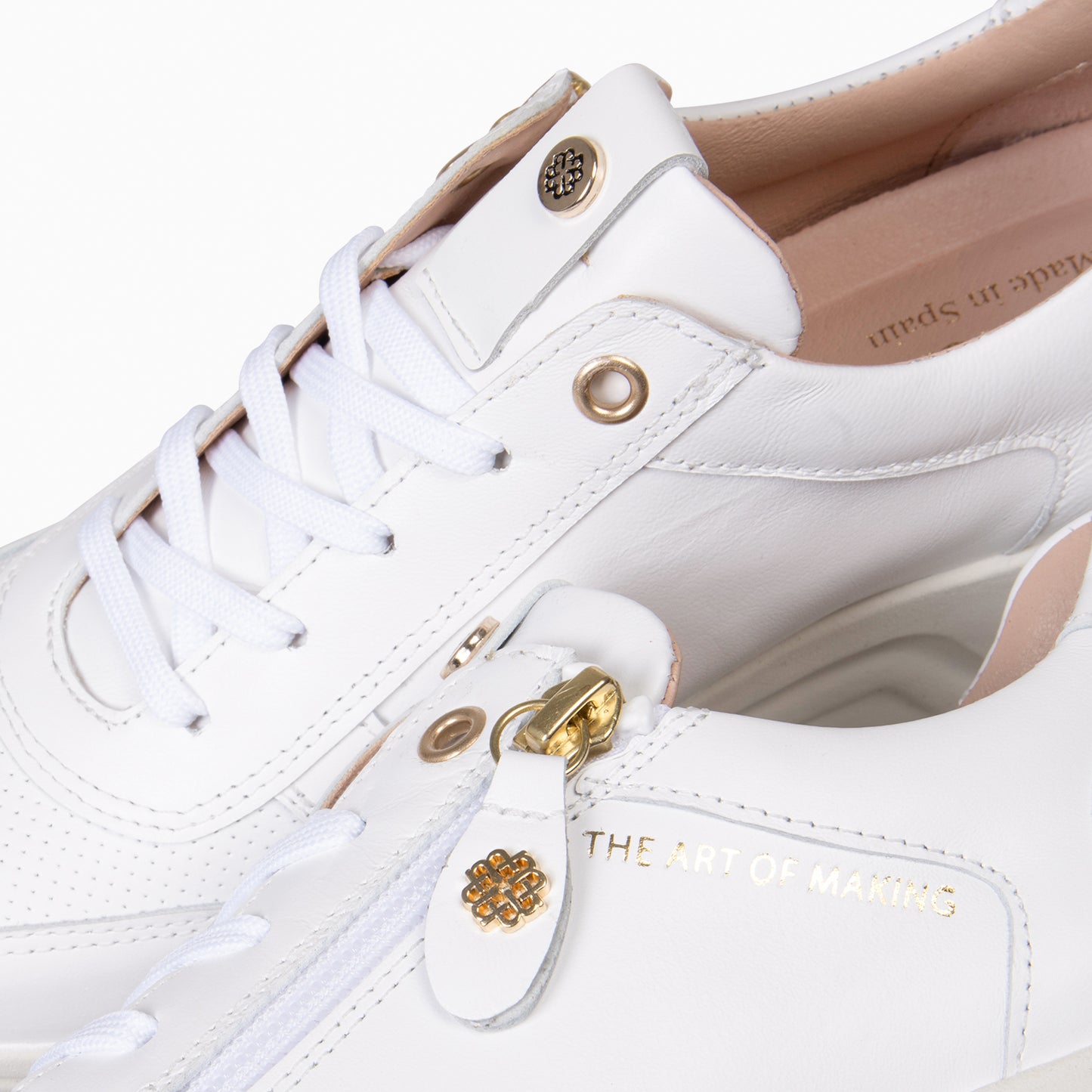 NIMES – Zapatillas deportivas con adorno cremallera BLANCO