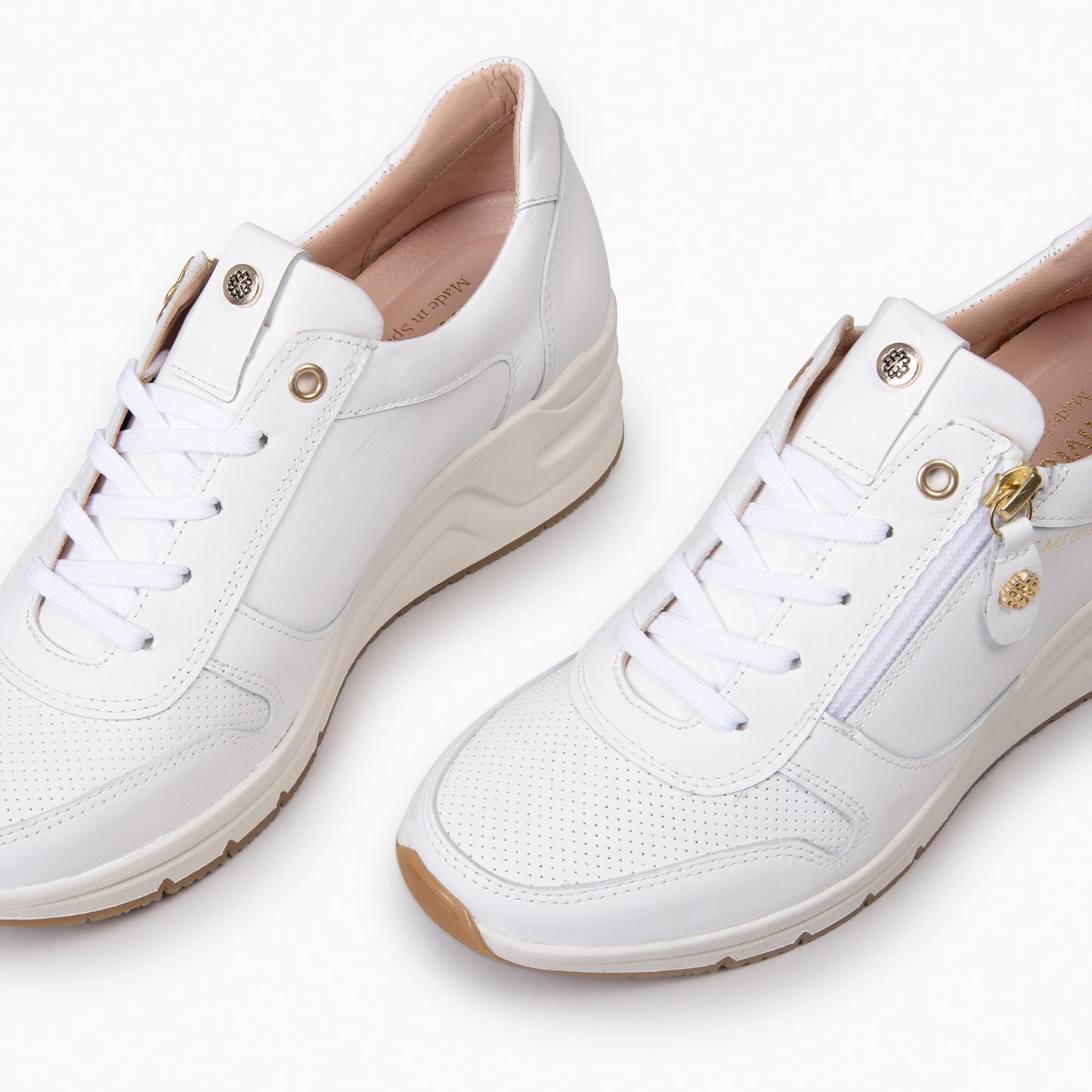 NIMES – Zapatillas deportivas con adorno cremallera BLANCO