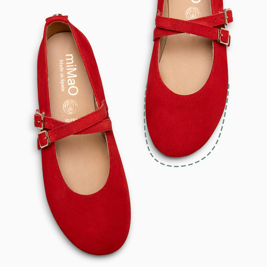 AMAPOLA – BAILARINA PLANA BARESOFT ROJO