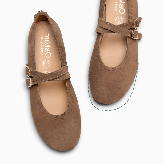 AMAPOLA – BAILARINA PLANA BARESOFT TAUPE