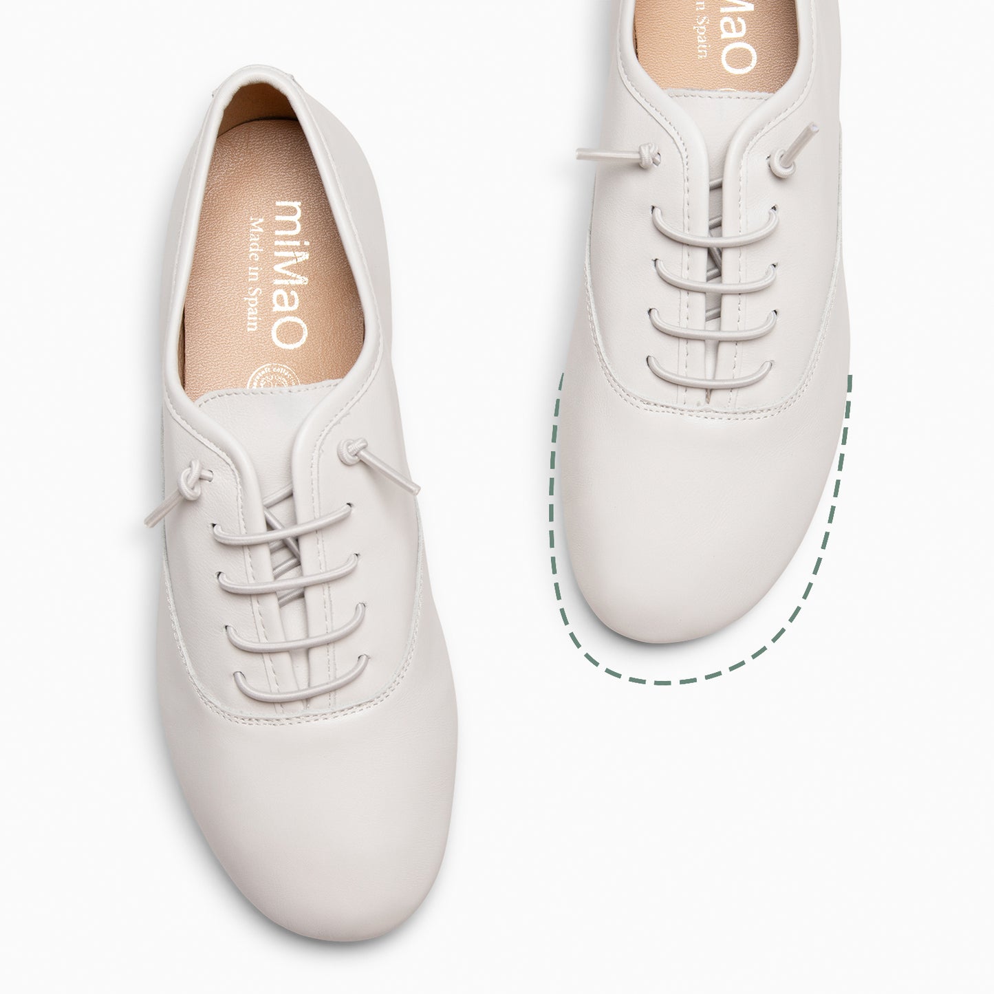 IRIA - Zapatillas Baresoft con Cordones Elásticos  BEIGE