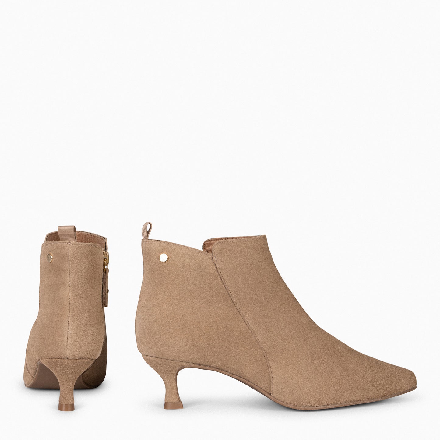 ROYAL – Bottines à petit talon BEIGE