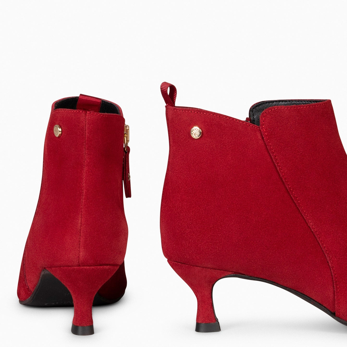 ROYAL – Botines tacón bajo ROJO