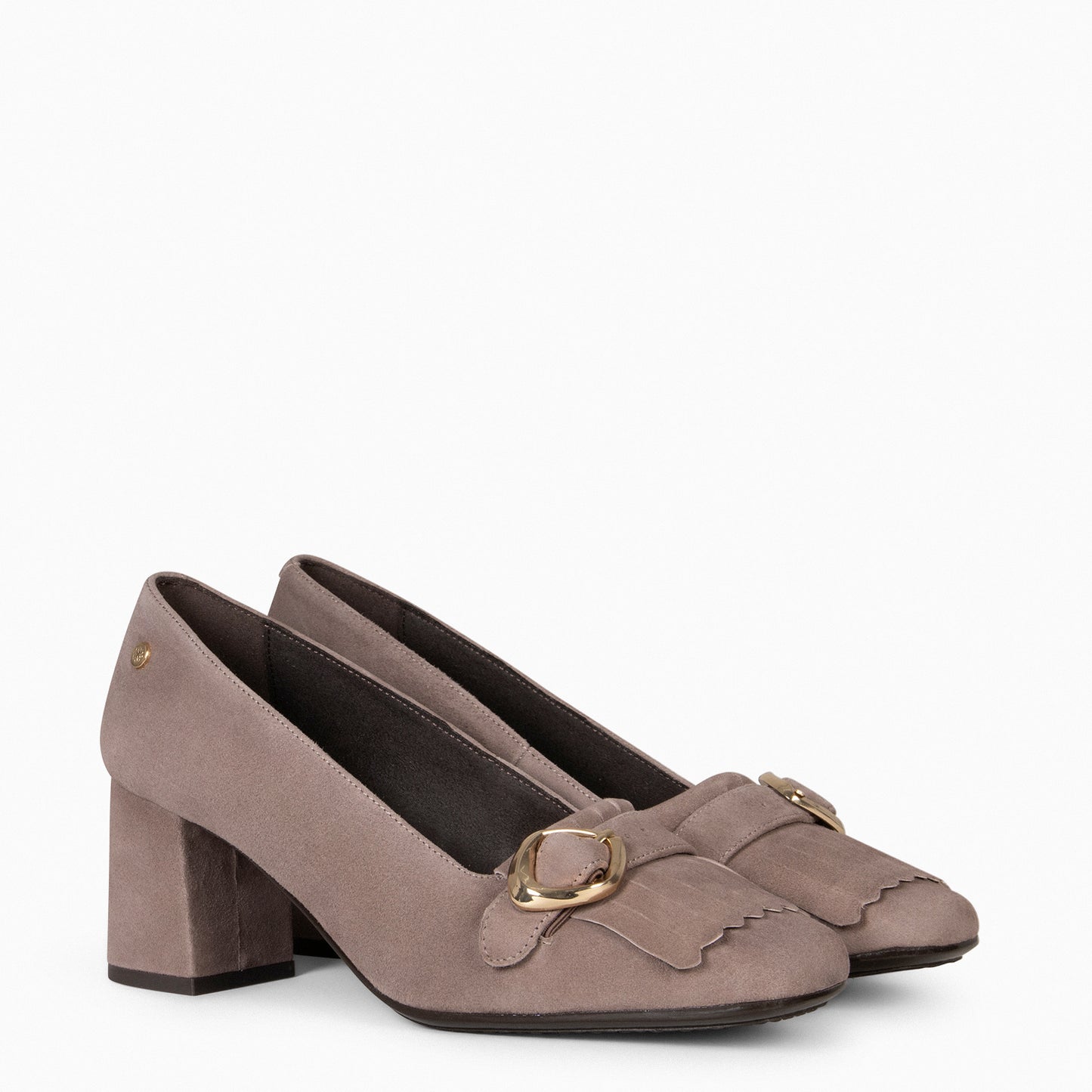 SISSI – Mocasines de tacón ancho TAUPE