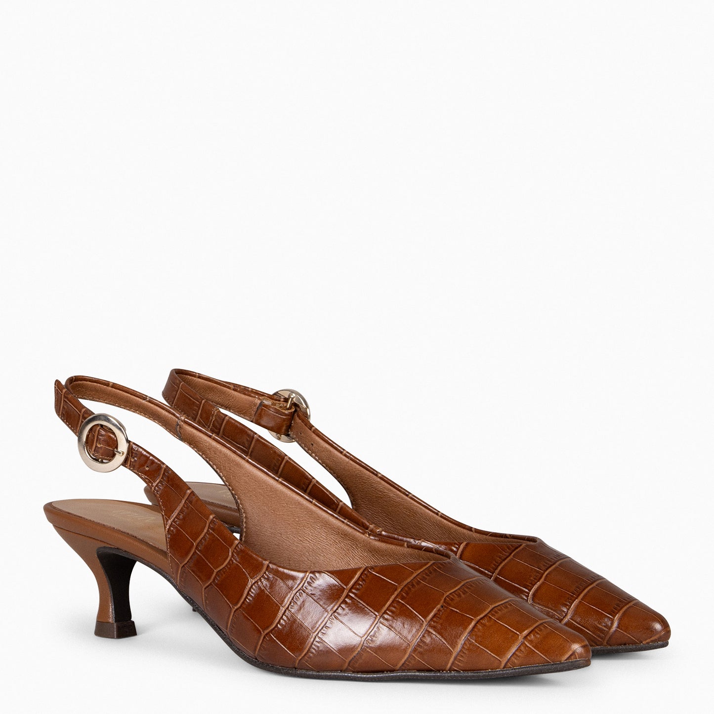 GRETA – Chaussures à talons slingback en CUIR