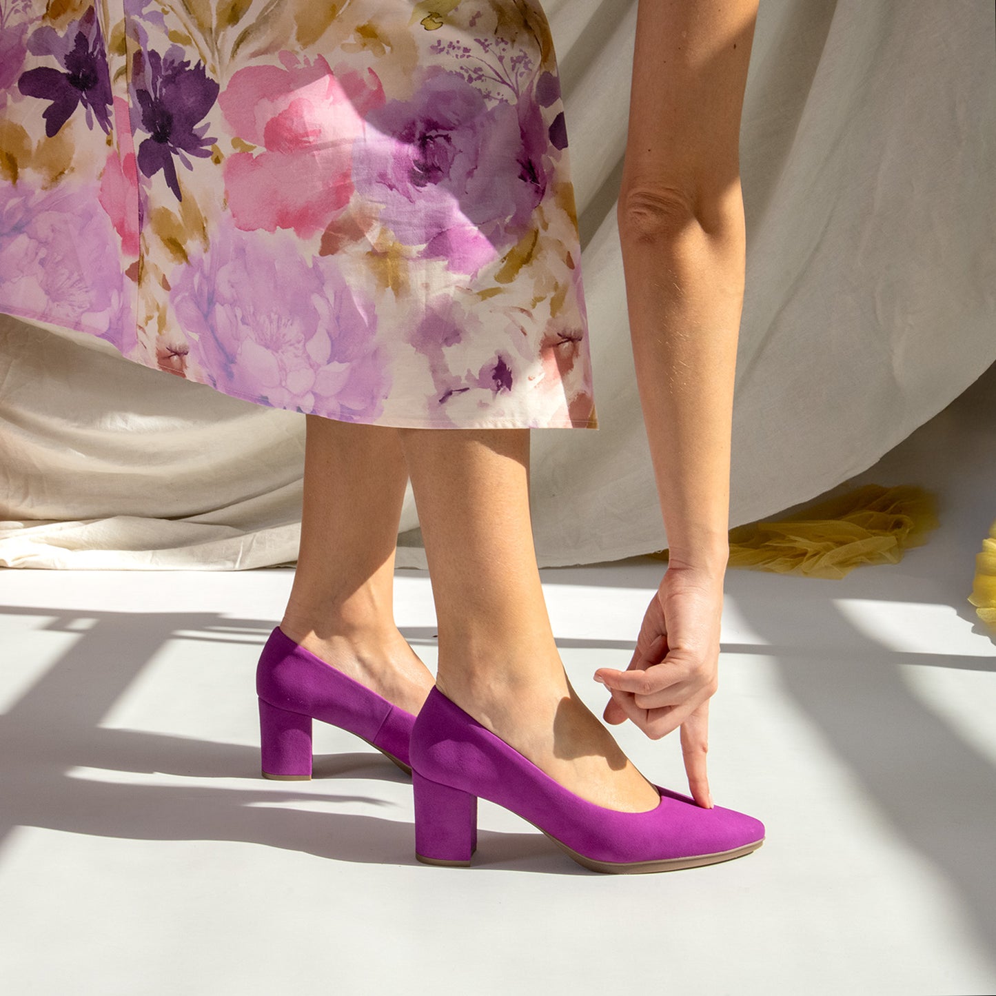 URBAN S - Zapato de tacón medio ante VIOLETA