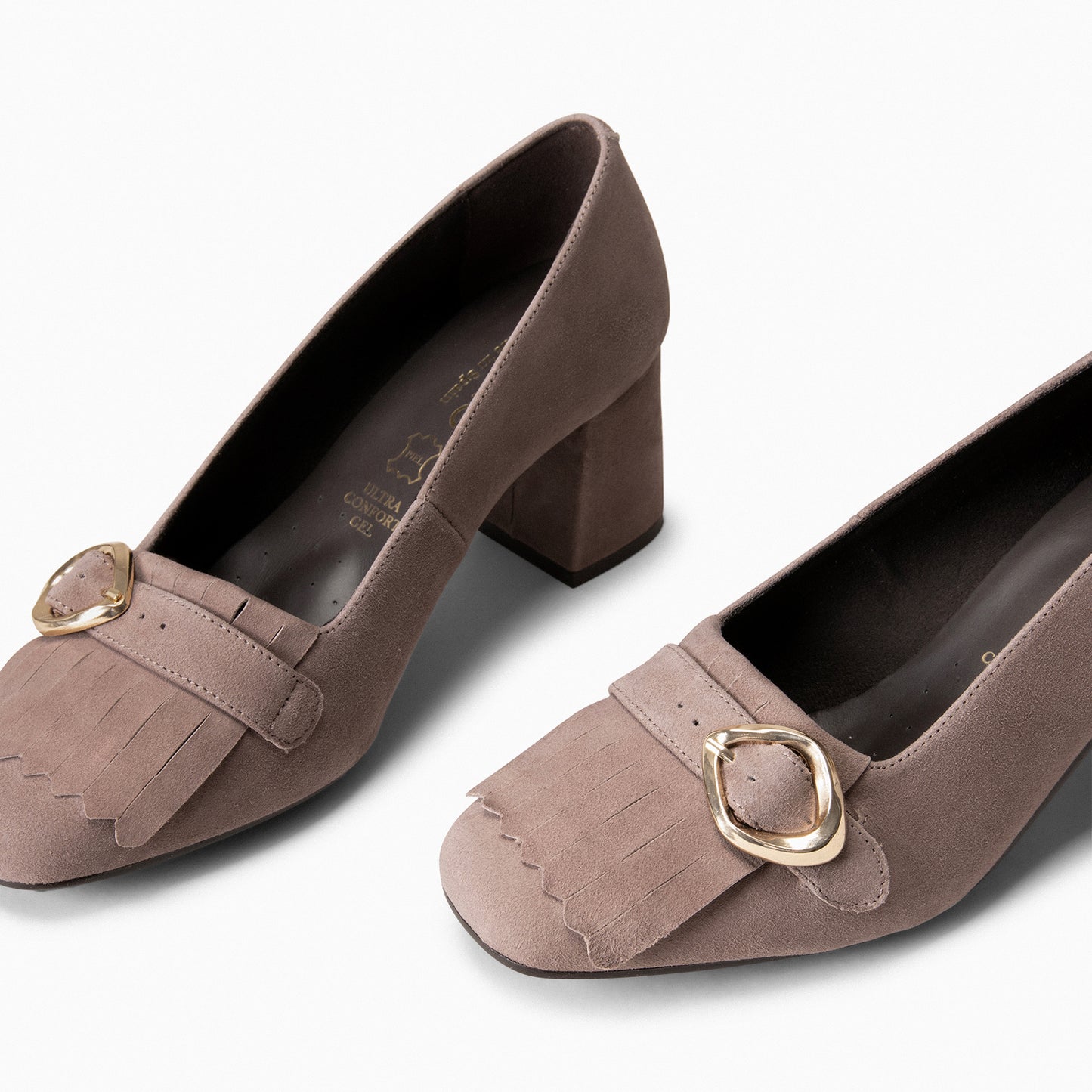 SISSI – Mocasines de tacón ancho TAUPE