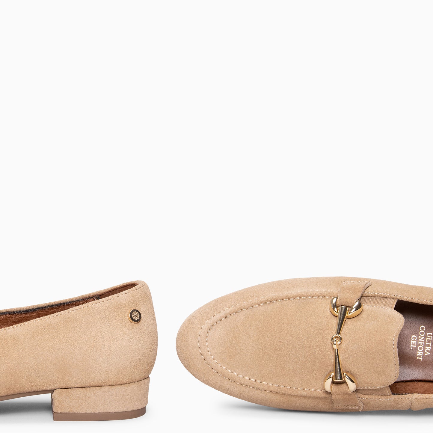 SERENA - Mocasín de piel BEIGE