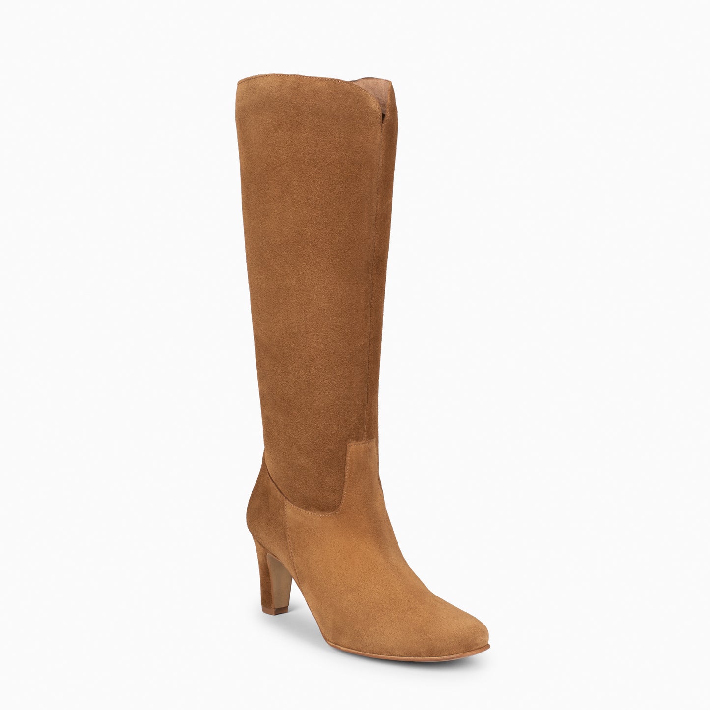 FRELARD – Bottines hautes à bout rond CAMEL