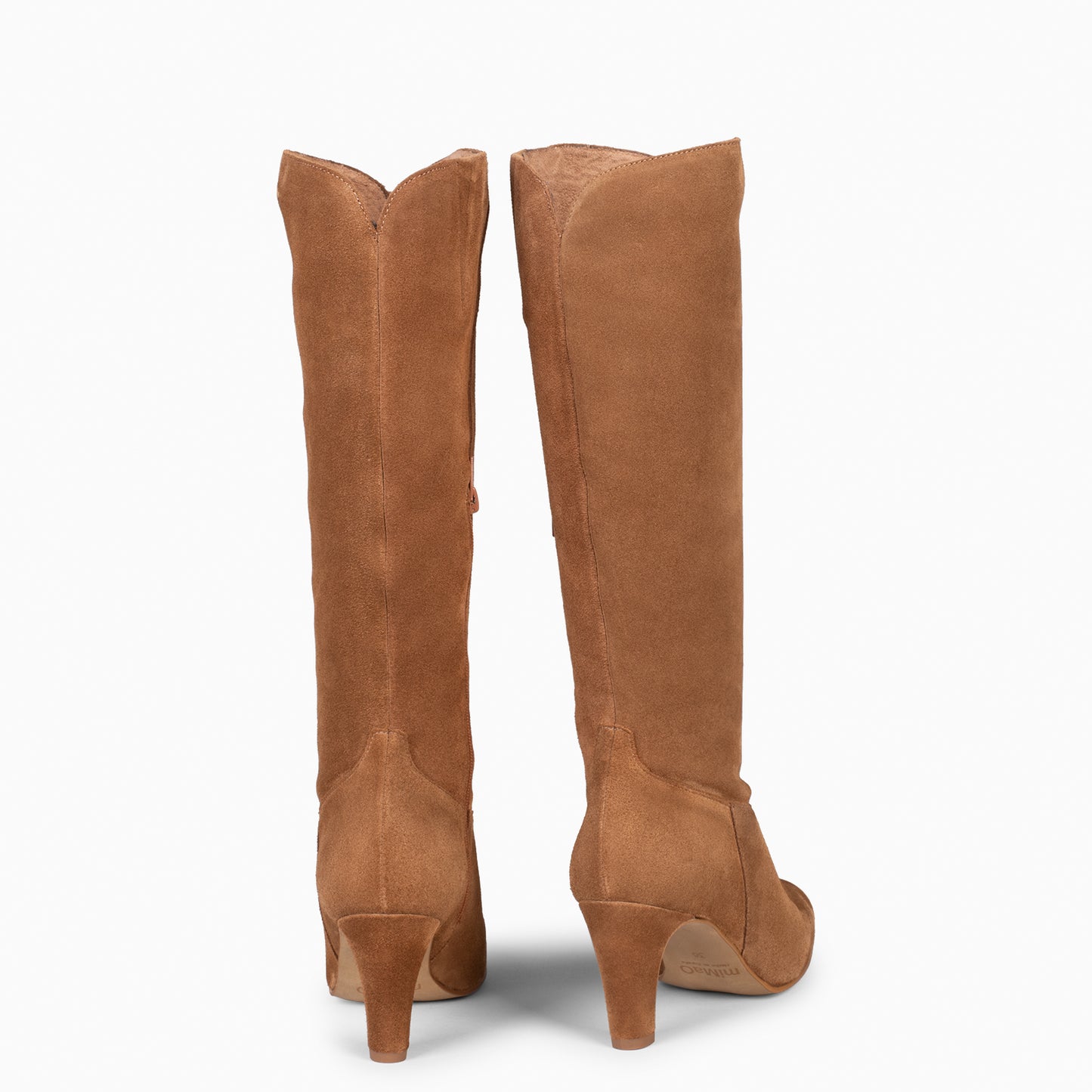 FRELARD – Bottines hautes à bout rond CAMEL