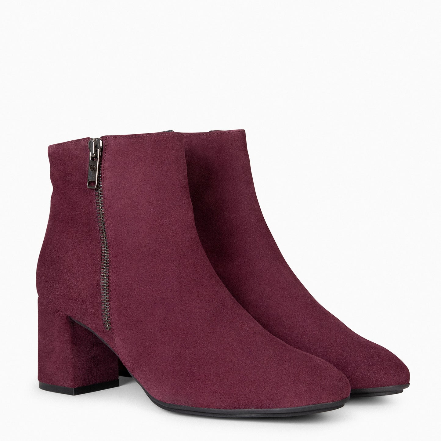 UTRECH – Bottines à talons larges BORDEAUX