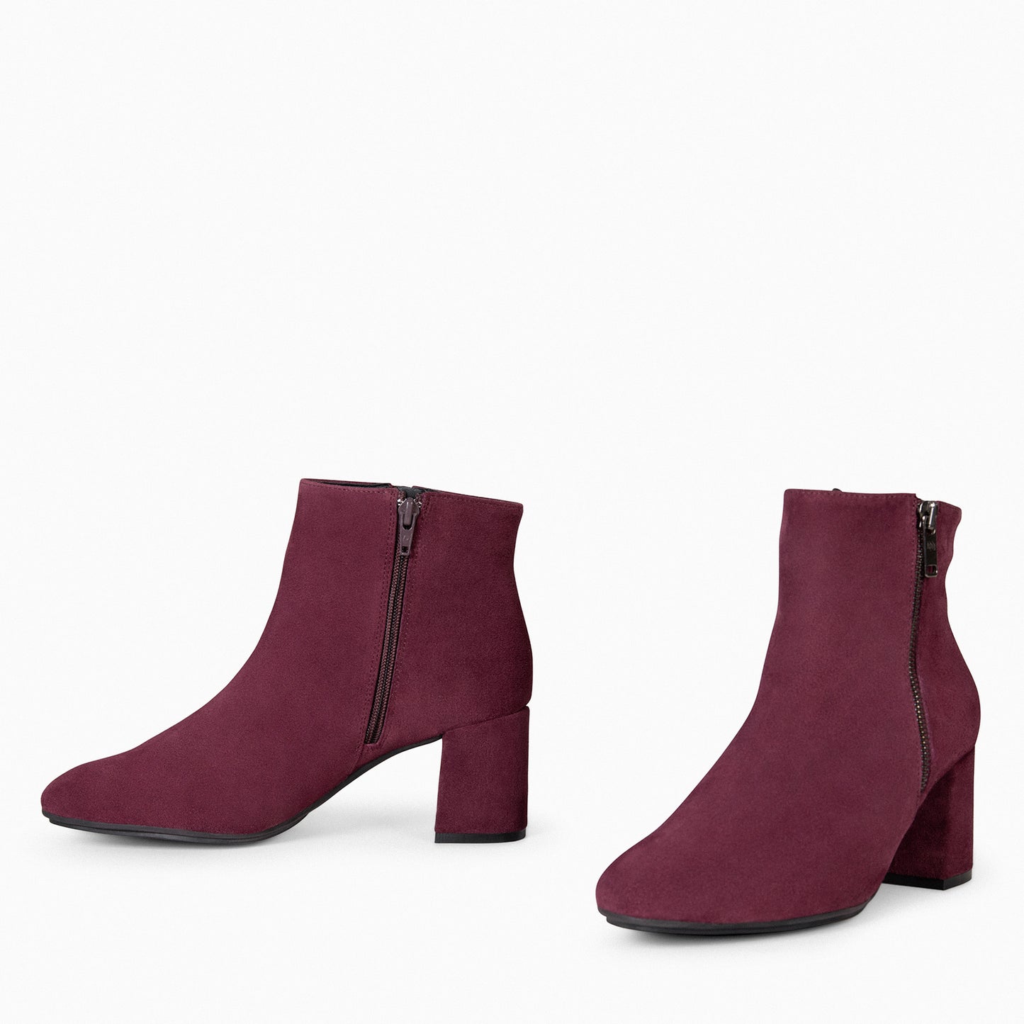 UTRECH – Bottines à talons larges BORDEAUX