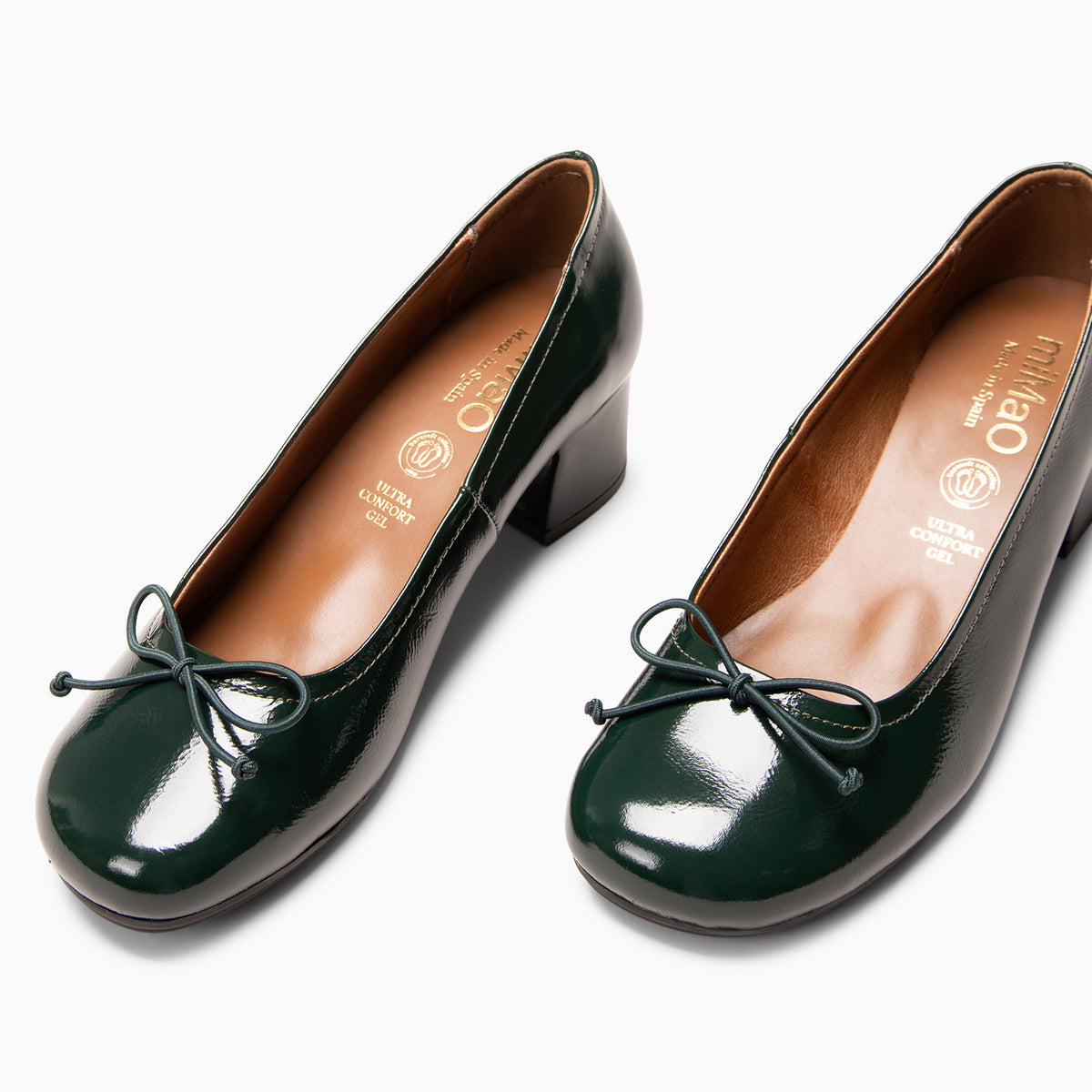 SILVANA - Bailarina Baresoft con tacón VERDE