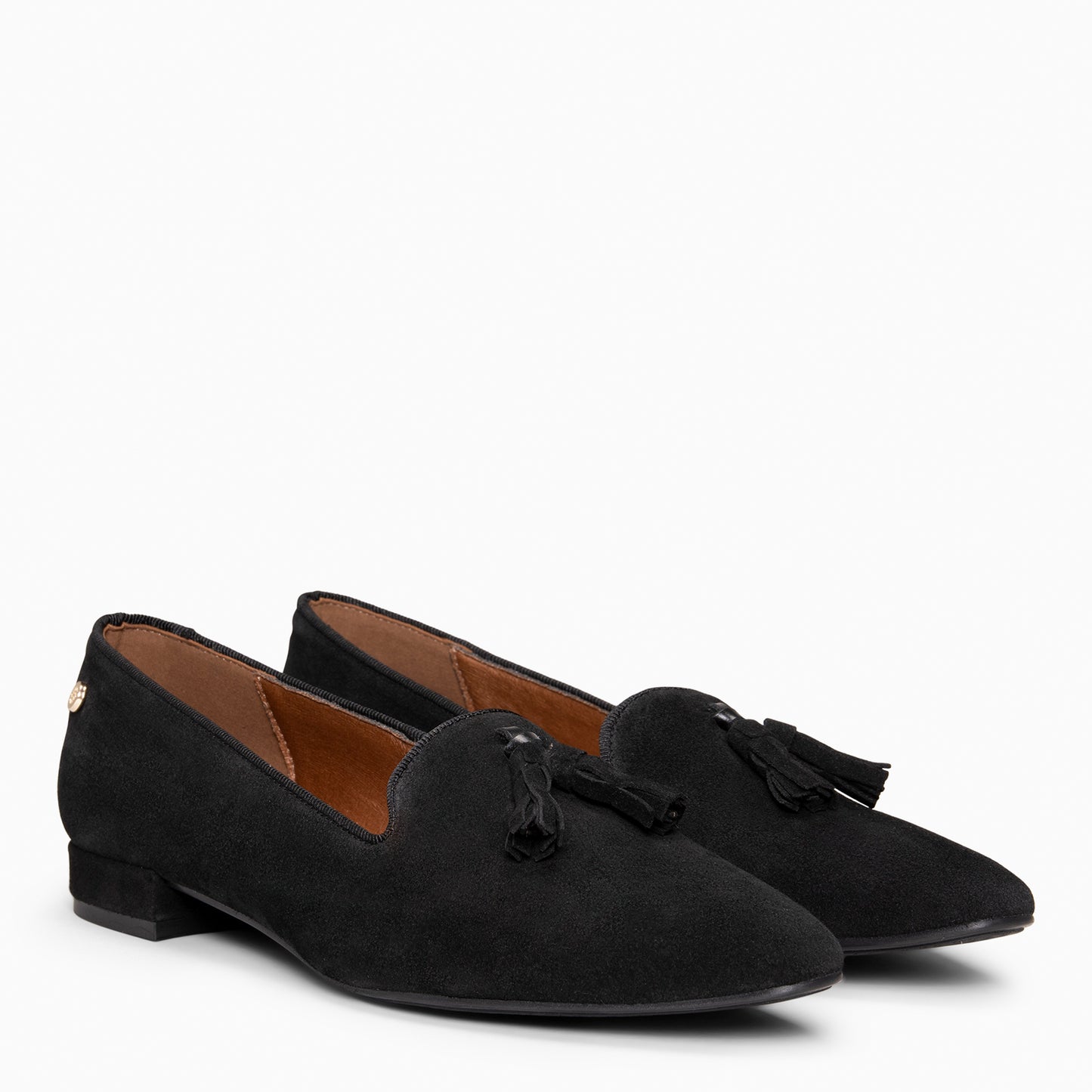 ADISA  – Mocasines de piel de serraje NEGRO