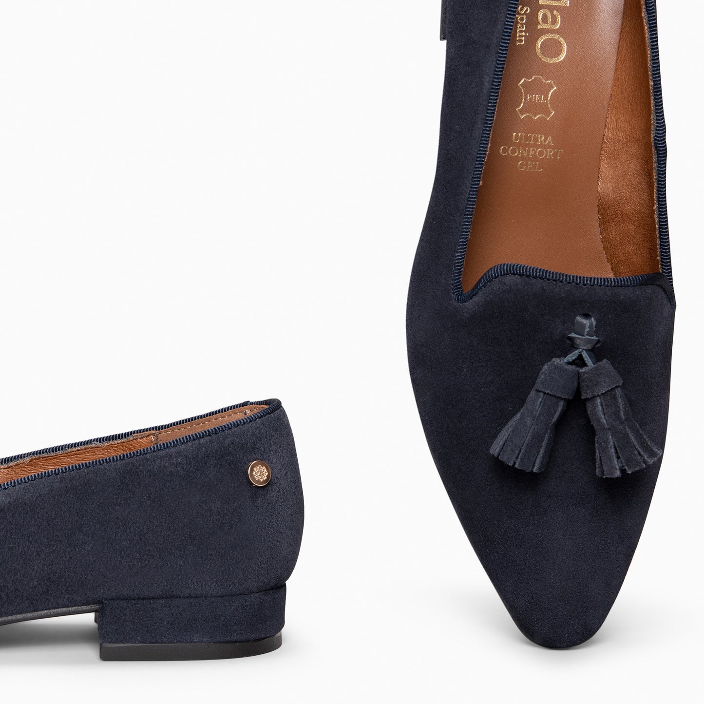 ADISA  – Mocasines de piel de serraje MARINO