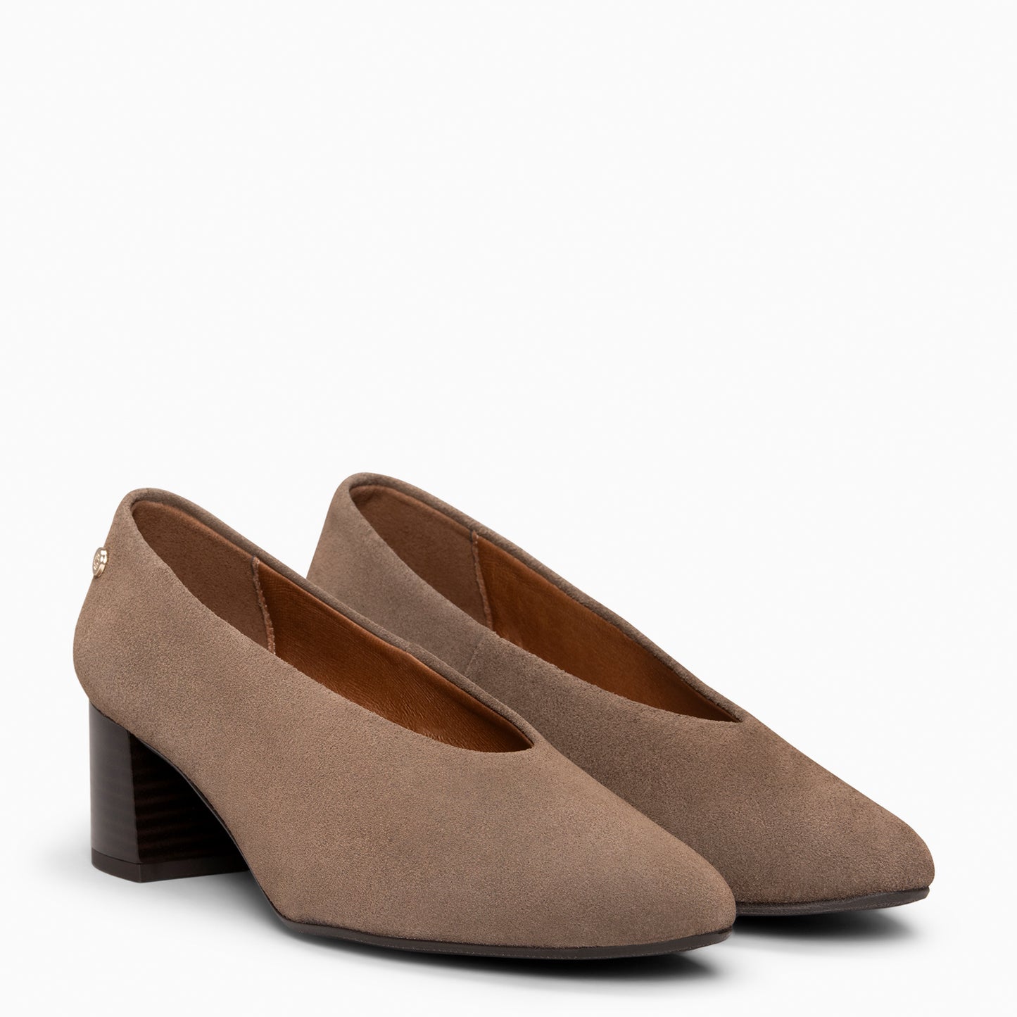 URBAN STYLE - Zapatos de tacón ancho TAUPE