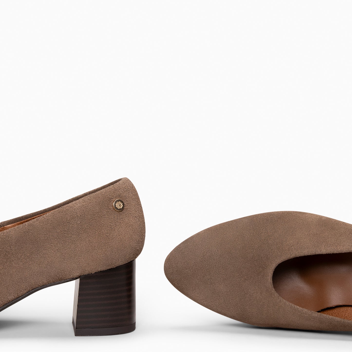 URBAN STYLE - Zapatos de tacón ancho TAUPE