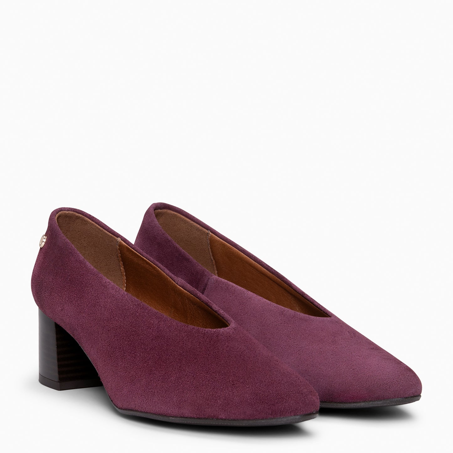 URBAN STYLE - Zapatos de tacón ancho BURDEOS