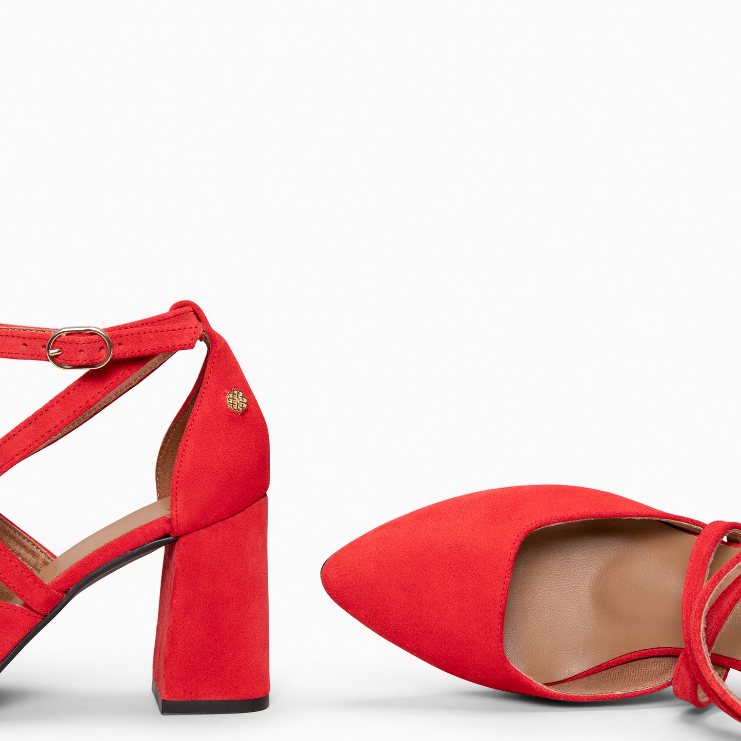 ARIEL - Zapato de tacón ancho ROJO