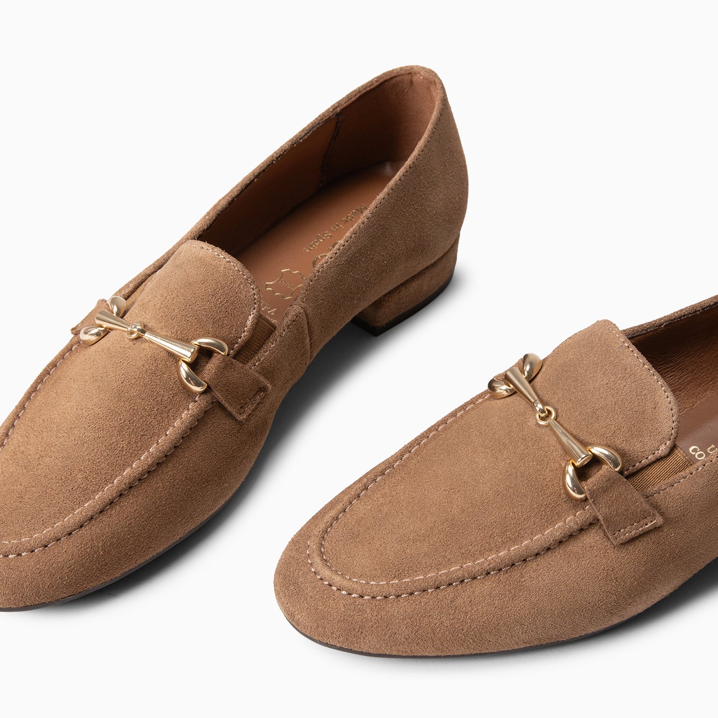 SERENA - Mocasín de piel TAUPE