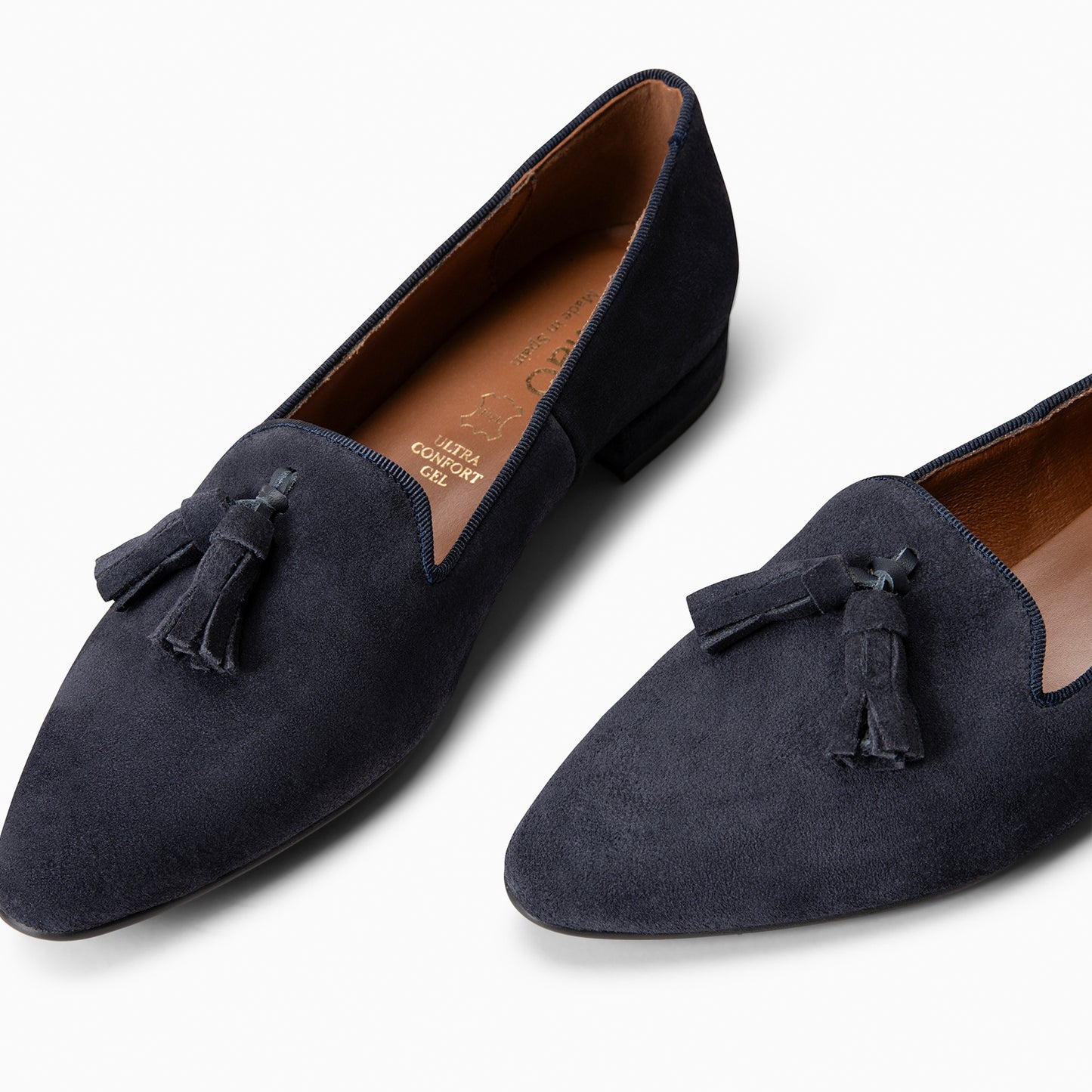 ADISA  – Mocasines de piel de serraje MARINO