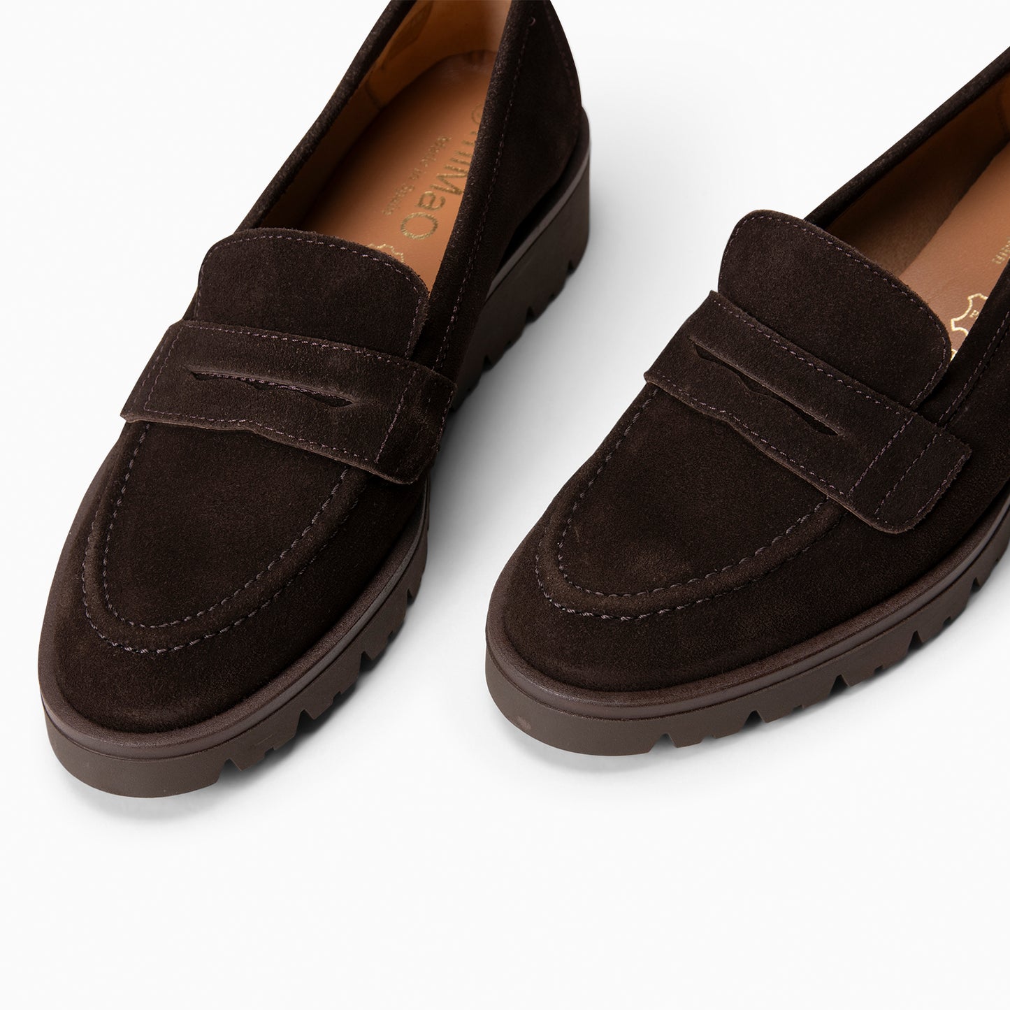 DAFNE - Mocasín con cuña  MARRON