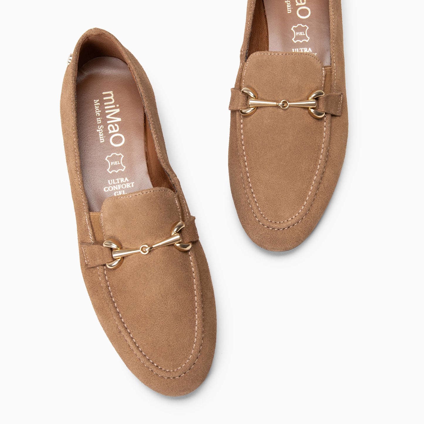 SERENA - Mocasín de piel TAUPE