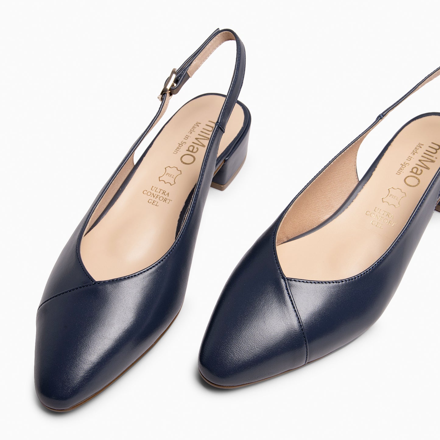 MARTINA - Zapatos Destalonados con puntera cruzada MARINO