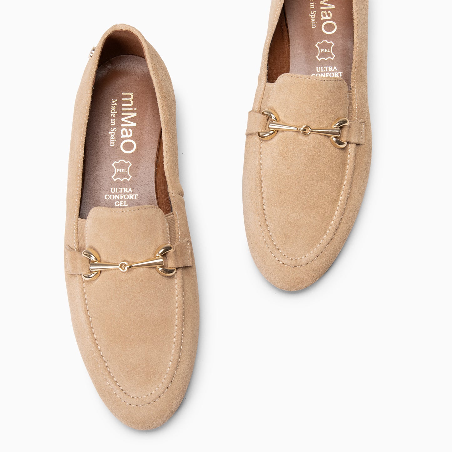 SERENA - Mocasín de piel BEIGE