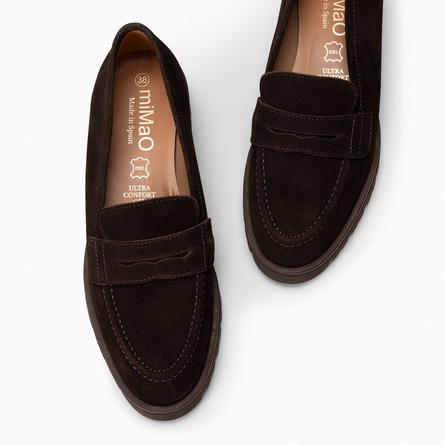 DAFNE - Mocasín con cuña  MARRON