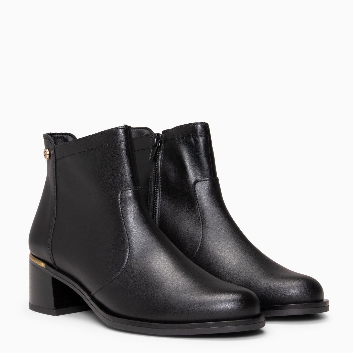 NIXIE – botines de tacón bajo para mujer  NEGRO