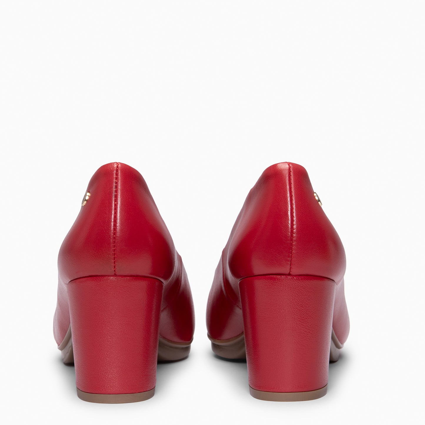 URBAN S SALÓN - Zapatos de tacón medio de napa ROJO