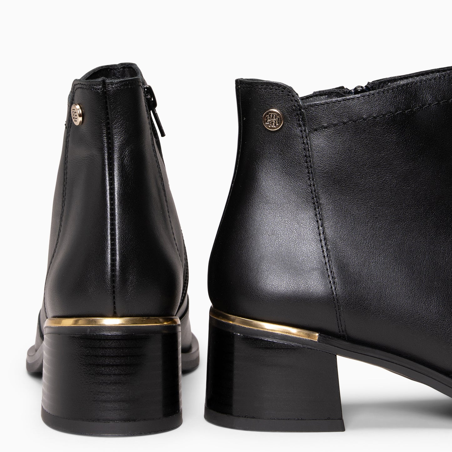 NIXIE – botines de tacón bajo para mujer  NEGRO