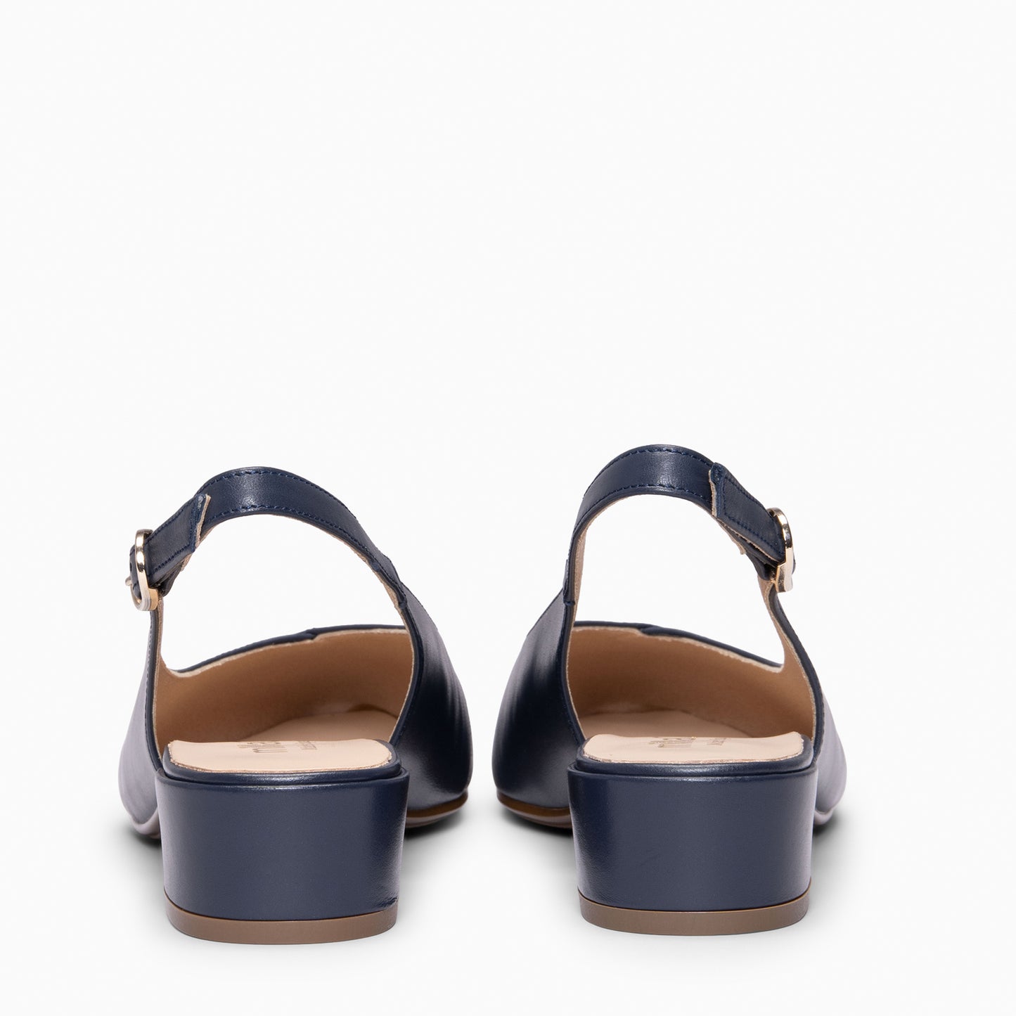 MARTINA - Zapatos Destalonados con puntera cruzada MARINO